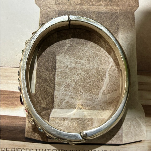 Brighton Silver tone Multicolor Gemstone Bangle Bracelet - Picture 6 of 9